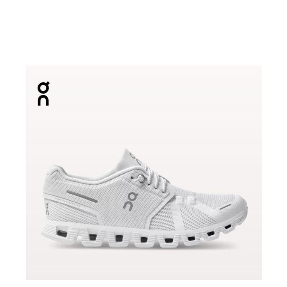 ON CLOUD 5 FULL WHITE WOMEN RUNNING SHOES